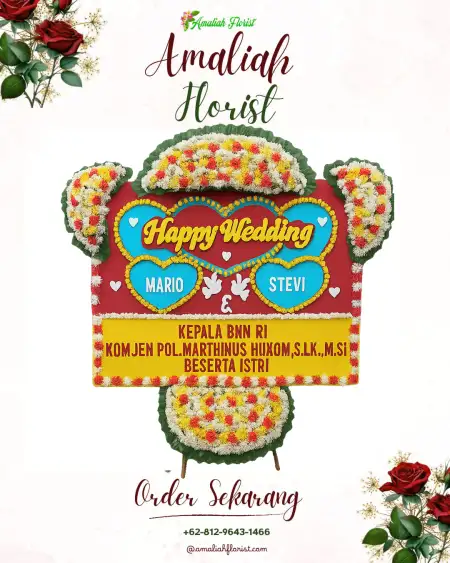 Papan Bunga Pernikahan Anyar